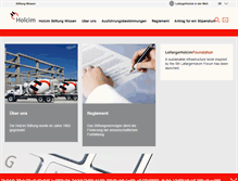 Tablet Screenshot of holcim-stiftung.ch